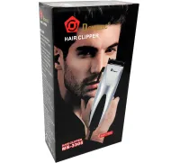 Провідна машинка для стрижки волосся Domotec MS-3305 12W професійний тример для окантовки бороди і вусів зі змінними насадками Білий