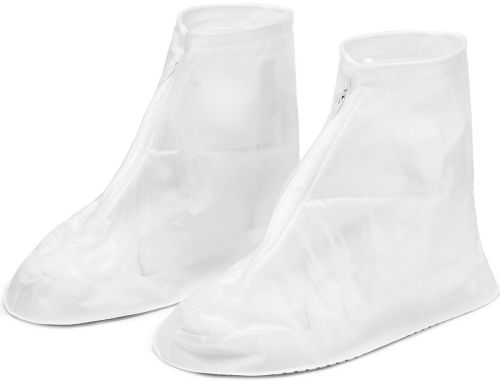 Багаторазові бахіли для взуття Adult Shoe Cover водонепроникні захисні чохли дощовики на блискавці з протектором від дощу і бруду прозорі
