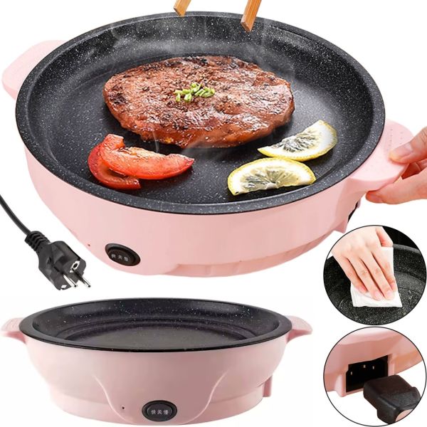 Електрична сковорідка 30 см Yonsa YS-2930 600W для приготування їжі, Електросковорода MAG-853 з антипригарним покриттям для випікання від мережі