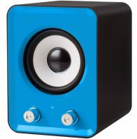 Музичні комп'ютерні колонки Speaker Mini Ft - 202 2.1 для ПК, акустична система з сабвуфером і сателітами 9W від USB Mini-jack 3.5 мм сині