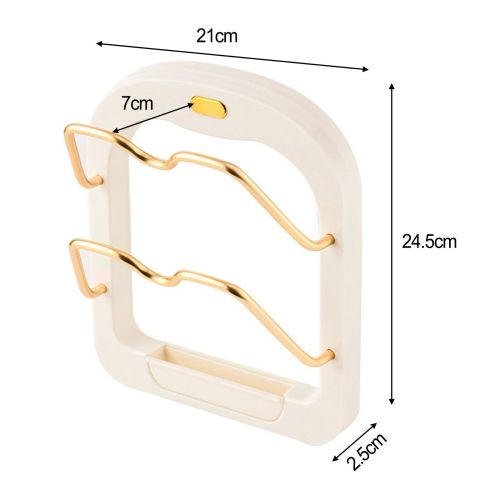 Настінний тримач для кришок Kitchen Pot Cover Rack, Підставка органайзер сушарка для 2 кришок каструль на стіну, Навісний стелаж для кришок