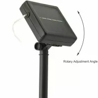 Вулична Світлодіодна гірлянда Solar String Lights LS48 - 100WW 12 метрів 100 LED діодів Теплий білий Роса Warm light з сонячною панеллю для дерев і веранд