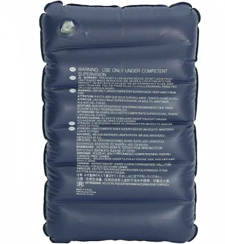 Туристична надувна подушка Intex Inflatable Pillow 68672 47x30 см флокірована для плавання і подорожей Накладка під голову для кемпінгу синя