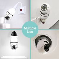 Бездротова панорамна IP Wi-Fi камера відеоспостереження в патрон L1 E27 Smart 3120s-DPXY 2MP, поворотна розумна WIFI лампочка камера з цоколем 1080P