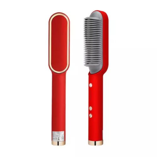Електрична гребінець випрямляч Hair Straightener HQT-909, щітка з турмаліновим покриттям, Утюжок гребінець-випрямляч для укладання волосся