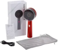 Бездротова масажна гребінець Scalp Massager Comb YKD - 123b для укладання і завивки волосся акумуляторна щітка з дозатором для масажу голови Червона