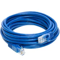 Высокоскоростной сетевой LAN кабель патч корд UTP Cat5e 25 метров RJ-45 для подключения к компьютеру интернета, Коммутационный ethernet шнур Синий