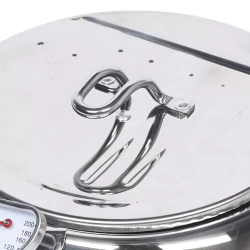 Фритюрниця на плиту Fryer Pot 2,2 л з масляним термометром і піддоном для зливу масла Каструля для фритюру з кришкою з нержавіючої сталі для кухні