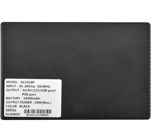 Джерело безперебійного живлення ДБЖ UPS DC1018P для WI-Fi роутера 5V 9V 12V Power Bank 10400 mAh, бесперебойник 18W для модему комутаторів і камер
