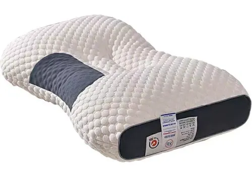 Ортопедична прямокутна подушка Casual MemoFoam Pillow PD-001 для сну з ефектом пам'яті, анатомічна подушка 63х37 см для спини і шиї Бежева