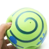 Хихикаючий м'яч для собак Wobble Wag Giggle Ball D-14, інтерактивна іграшка для гри з собакою іграшка-м'яч звуковий з термопластичної гуми
