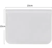 Багаторазові вакуумні пакети Slip Lock Storage Bag ly-435 15 штук для збереження продуктів Комплект силіконових пакетів для зберігання їжі прозорі