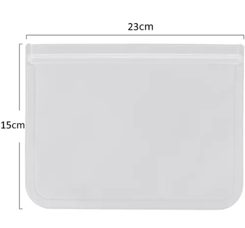 Багаторазові вакуумні пакети Slip Lock Storage Bag ly-435 15 штук для збереження продуктів Комплект силіконових пакетів для зберігання їжі прозорі