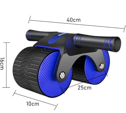 Подвійний ролик для преса Rebound Abdomen Roller MAG-790 з поворотним механізмом і килимком, Тренажер подвійне колесо для тренувань черевних м'язів