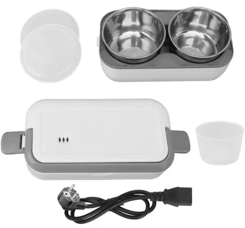 Електричний ланч бокс Cooking Lunchbox DFH-C01 200w 1,2 л для підігріву і приготування їжі з 2 чашами, харчової судочок контейнер для їжі від мережі