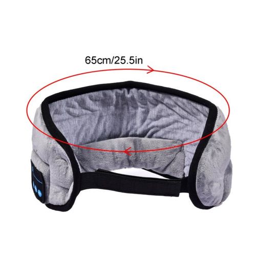Маска для сну і відпочинку 3D Music Goggles AND183 з Bluetooth гарнітурою, USB Пов'язка на очі з навушниками на липучці з акумулятором сіра