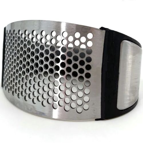 Пресс измельчитель Arc-Shaped Garlic Press для чеснока, ручная чесночница, чеснокодавка, нажимная чеснокодавилка из нержавеющей стали Черная