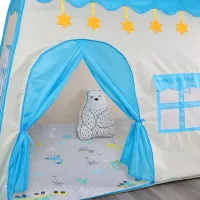 Дитячий ігровий намет у вигляді будиночка Garden Play Tent 130х130х100 см з вікнами для дому та вулиці, ігровий намет для дітей з сумкою Синій