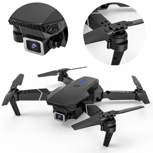 Складаний радіокерований квадрокоптер Foldable S-89 Pro Black FPV з 4K HD камерою, Чорний літаючий коптер на пульті управління s89