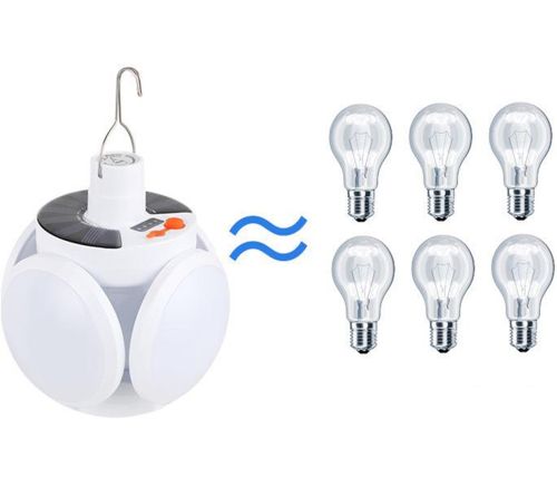 Універсальний складаний ліхтар Solar Emergency Charging Lamp BL - 2029 підвісна LED лампа для кемпінгу з USB, акумуляторна на сонячній батареї