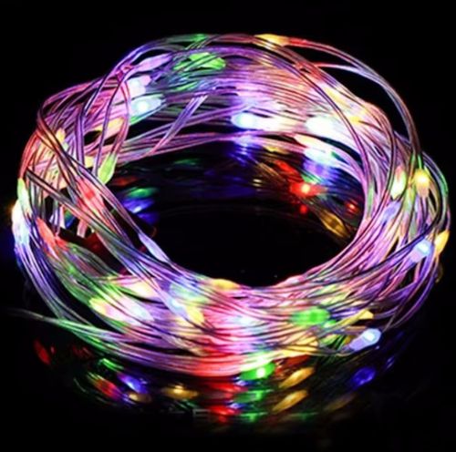 Уличная аккумуляторная гирлянда с лампой RGB X-Balog CH-515 10 метров, Туристический светильник фонарь с гирляндой Camping light KXK-828 USB Мультицвет