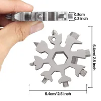 Універсальний інструмент мультитул з кільцем 18 в 1 SnowFlake Wrench Tool, портативний набір ключів Сніжинка викрутка, шестигранник, гайковий ключ