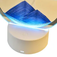 Настольная светодиодная лампа ночник RGB Песочные горы 3D Sandscape с LED подсветкой 7 режимов и подставкой, движущиеся часы с сыпучим песком