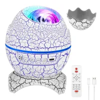 Нічник проектор Північне сяйво Galaxy Projector K890 з Bluetooth колонкою, настільний світильник яйце динозавра Levenhuk LabZZ SP10 з пультом