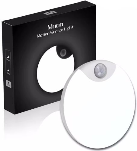 Настенный светодиодный светильник Sanso LED 15W-NW-SE с датчиком движения, потолочный аккумуляторный круглый фонарь BT001 4000K IP44 на стену Белый
