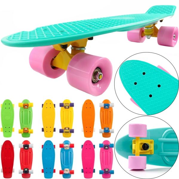 Дитячий міський міні скейт пенні Борд Penny My Go Fish Skateboards Mint 22", Скейтборд MS-0848 з світяться колесами для дітей і підлітків