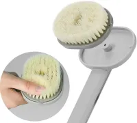 Масажна щітка Body brush CS96T з довгою ручкою для душу з ємністю для миючого засобу, щітка LY-588 36 см з дозатором для масажу спини і тіла