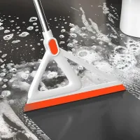 Силиконовая швабра 2 в 1 Clean the wiper AND-8-10 для мытья окон, жидкостей Скребок очиститель пола и стекла с телескопической ручкой 100см Оранжевый