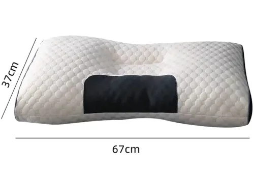 Ортопедична прямокутна подушка Casual MemoFoam Pillow PD-001 для сну з ефектом пам'яті, анатомічна подушка 63х37 см для спини і шиї Бежева
