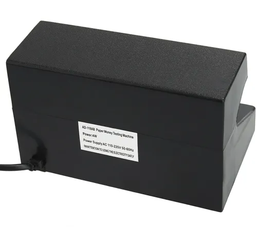 Ультрафіолетовий Автоматичний детектор валют Money Detector AD-118AB AC-220V, УФ лампа для швидко перевірки грошей купюр працює від мережі Чорний