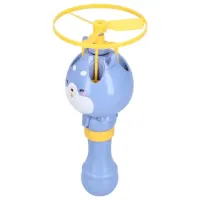 Літаючий генератор мильних бульбашок на запуску Bubble Toy з літаючим пропелером, дитяча іграшка вертушка пускає мильні бульбашки 80мл для дітей