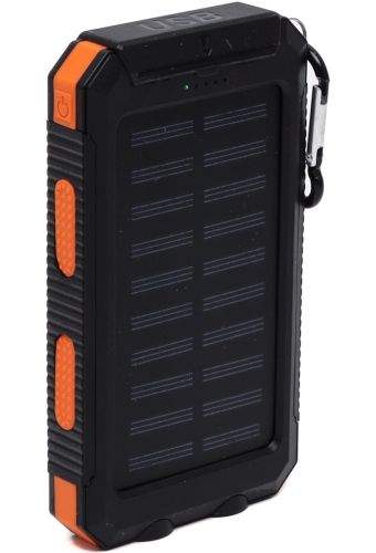 Портативний зарядний пристрій Power Bank Solar Charger QL-268 20000mAh протиударний повербанк з сонячною панеллю подвійний зарядкою USB ліхтариком