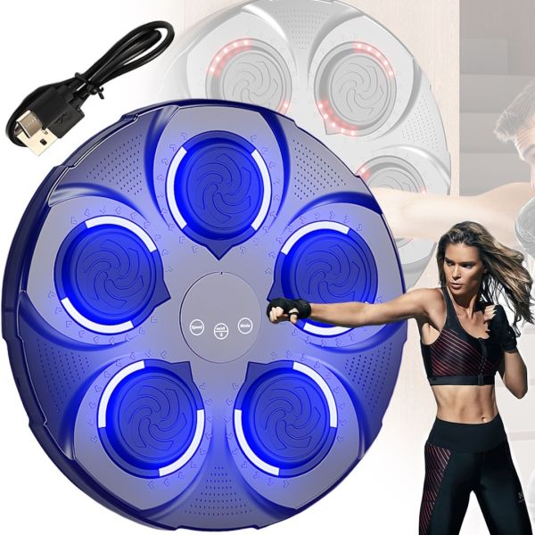 Музичний інтелектуальний тренажер для боксу Smart Music Boxing Machine MS-4137 підвісна настінна боксерська мішень з музикою і LED підсвічуванням