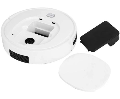 Автоматичний розумний робот пилосос Robot Vacuum Cleaner ES28 бездротовий безшумний робот-пилосос для сухого та вологого прибирання на акумуляторі White