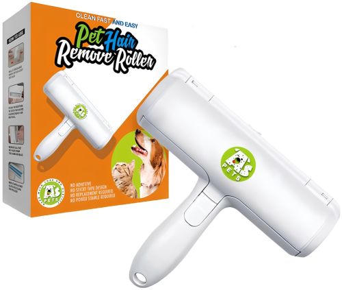 Щітка для збору і видалення шерсті тварин Pet Hair Remover Roller багаторазовий ролик з контейнером для чищення одягу, килимів і меблів від ворсу