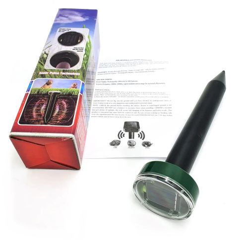 Відлякувач кротів на сонячній батареї Effectively Repels Garden Pro акумуляторний ультразвуковий прилад кротовідпугіватель гризунів і комах