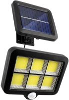 Підвісний вуличний ліхтар Solar light BK-128-6 COB на сонячній батареї з датчиком руху і пультом ДУ, водонепроникний настінний світильник