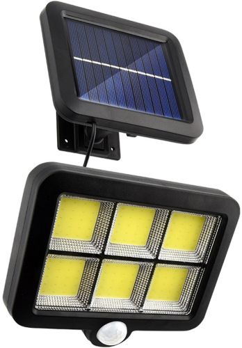 Підвісний вуличний ліхтар Solar light BK-128-6 COB на сонячній батареї з датчиком руху і пультом ДУ, водонепроникний настінний світильник