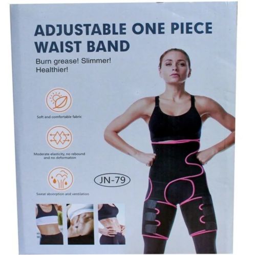 Коригуючий пояс фіксатор Adjustable One Piece Waist Band JN-79 для схуднення і корекції талії, Жиросжигающий корсет для заняття спортом Чорний
