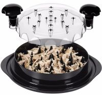 Ручний кухонний подрібнювач Twist Chiken Shredder з ведмежими кігтями для подрібнення вареної курячої грудки свинини м'яса з прозорою кришкою
