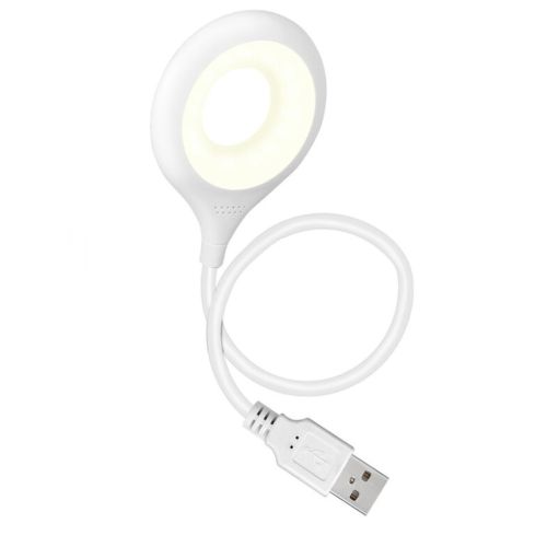 Гнучка світлодіодна USB лампа S-Link LK - 50 від Power Bank 5W з голосовим управлінням, Юсб 24 LED підсвічування-лампа світильник від повербанка Білий