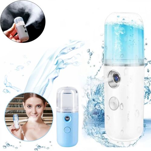 Ультразвуковой аккумуляторный увлажнитель воздуха для кожи лица Nano Mist Soraver с подсветкой, Нано-распылитель с резервуаром для воды 30 мл