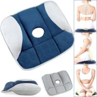 Ортопедична подушка Pure Posture HSM-50402 для розвантаження спини хребта, антиалергенна подушка для сидіння на стілець, крісло в машину синя 