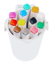Професійний набір скетч маркерів Creative Acrylic Marker 12 шт для малювання у відрі, акрилові маркери фломастери лінери 12шт AND635-12 кольорів