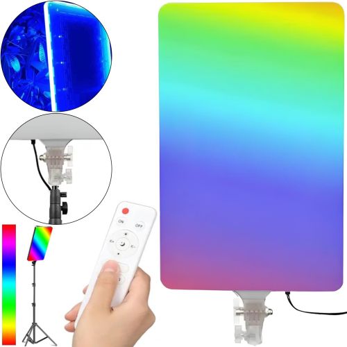 Світлодіодна прямокутна лампа Fill Light RGB LED LED PM-48 для студійної фото- і відеозйомки з пультом ДУ, Відеосвітло 44x29 см 14 режимів від мережі