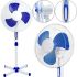 Підлоговий вентилятор WimpeX WX - 1611 40 см stand fan 16 " 100w з регулюванням висоти, Безшумний вентилятор Вімпекс 100Вт на підлогу 3 швидкості Білий